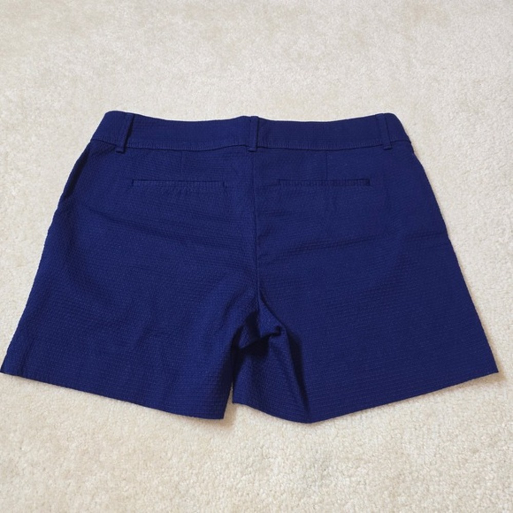 The Limited Womens Navy Blue Textured Pique Shorts Size 8 LMD180SS Stretch - Picture 2 of 6